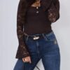 BIBIONE Bodysuit Black and Chocolate - Image 3