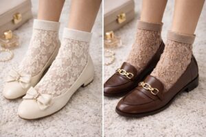 Socks floral lace