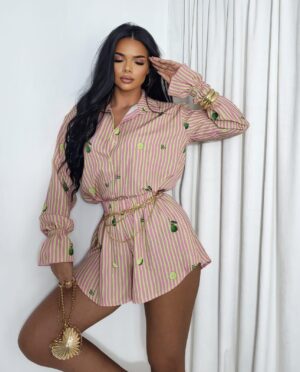 Alternative view of STRIPED SUMMER CO-ORD SET