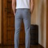 MEN'S PREMIUM CHINO TROUSERS – GREY MELANGE - Image 2