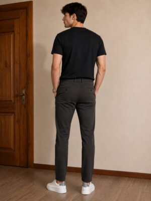 Alternative view of ELEGANT MEN'S TROUSERS – CHOCOLATE BROWN