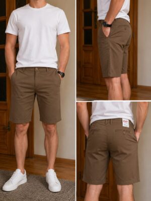 Alternative view of VANKEL JEANS SHORTS // BURGUNDY // LIGHT BLUE // KHAKI // WHITE