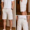 VANKEL JEANS SHORTS // BURGUNDY // LIGHT BLUE // KHAKI // WHITE - Image 4