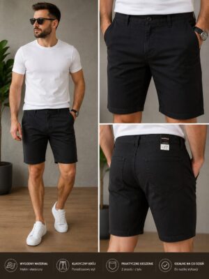 MEN'S COTTON SHORTS – BLACK