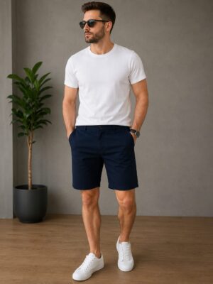  MEN'S VANKEL JEANS SHORTS – NAVY BLUE 
