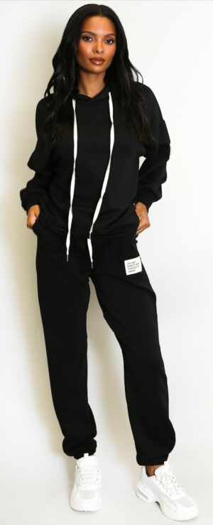 Women’s Black Oversized Hoodie & Joggers Set