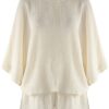 Women’s Cream Oversized Top & Shorts Co-Ord Set - Image 4