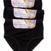 Ladies Cotton Rich Full Briefs in classic black - Image 2