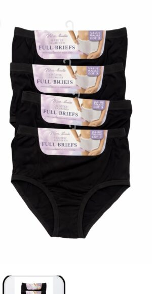Alternative view of Ladies Cotton Rich Full Briefs in classic black