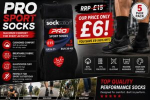 PRO Sport Socks – 5 Pair Pack