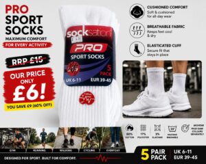 Alternative view of PRO Sport Socks – 5 Pair Pack