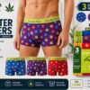 Men’s 3 Pack Leaf Print Boxer Shorts - Image 4
