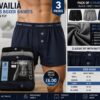 Cavailia Men’s Classic Boxer Shorts – 3 Pack