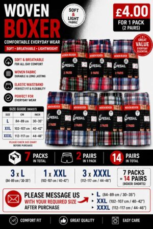 men’s woven boxer shorts 2pack