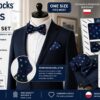 Men’s Socks & Bow Tie Gift Set – Blue & Red | CrazySocks - Image 3